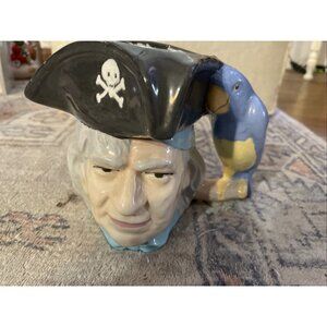 1960 SIGNED LEGO SWASHBUCKLER PIRATE Ceramic Mug 4 5/8" tall or Vase Parrot Bird